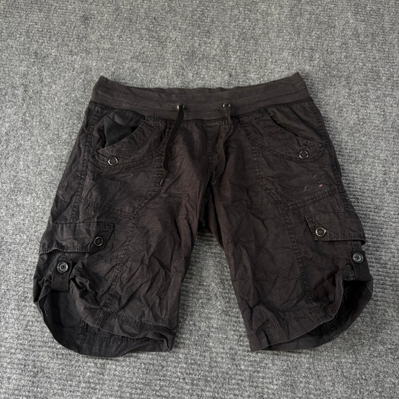 UNIONBAY Other - Unionbay Mens Size 5 Black Cotton Cargo Shorts Drawstring Y2K Gorpcore 4129